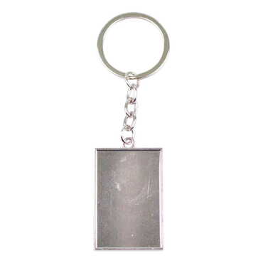 Myros - Blank Metal Rectangle Double Face Keychain 30x100 mm