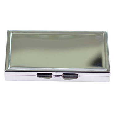 Blank Metal Rectangular Pill Box 84x45x13 mm - Thumbnail