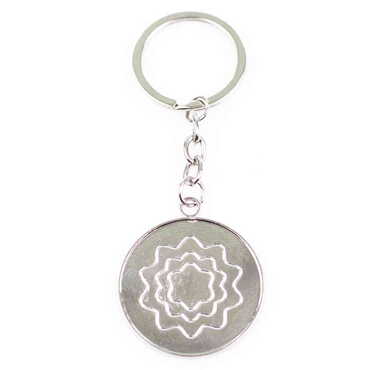 Blank Metal Round Keychain 35x90 mm - Thumbnail