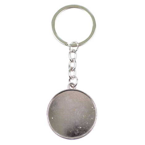 Blank Metal Round Keychain 40x100 mm - 1