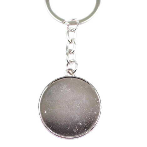 Blank Metal Round Keychain 40x100 mm - 2