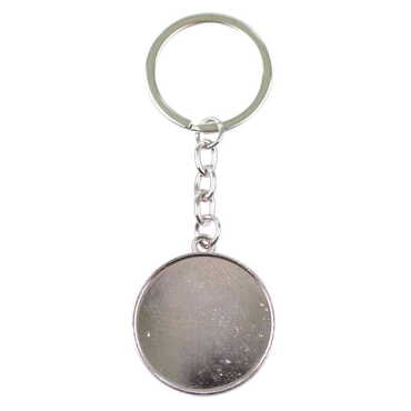 Blank Metal Round Keychain 40x100 mm - Thumbnail