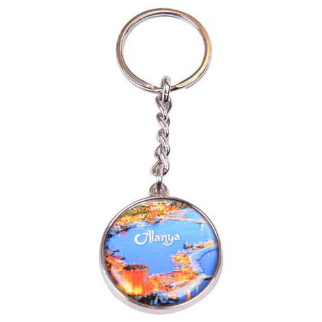 Blank Metal Round Keychain 40x95 mm - 2