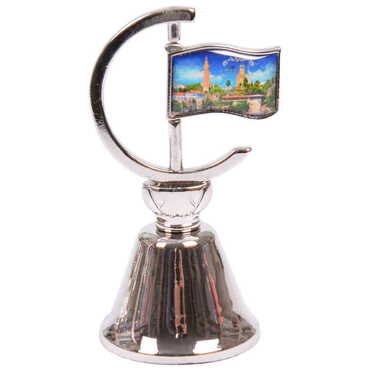 Blank Metal Souvenir Double Face Spinner Golden Flag Bell 44x96 mm - 3