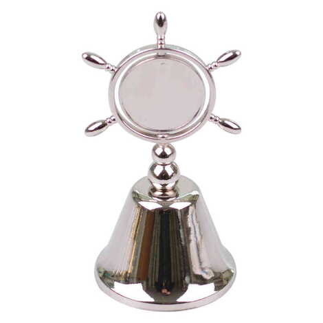 Blank Metal Souvenir Double Face Spinner Rudder Bell 44x92 mm - 1