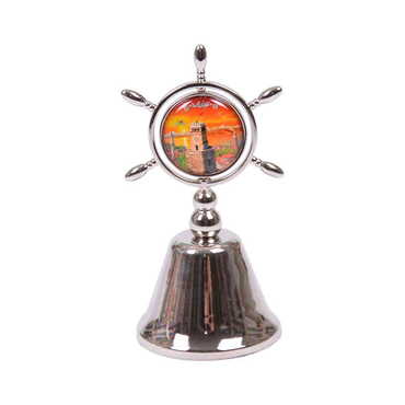 Blank Metal Souvenir Double Face Spinner Rudder Bell 44x92 mm - 3