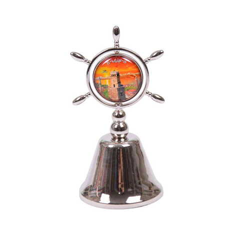 Blank Metal Souvenir Double Face Spinner Rudder Bell 44x92 mm - 3