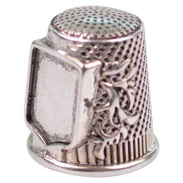 Myros - Blank Metal Souvenir Shield Shape Thimble With Gift Box 20x25 mm