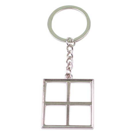 Blank Metal Square Double Face Keychain 36x95 mm - 1