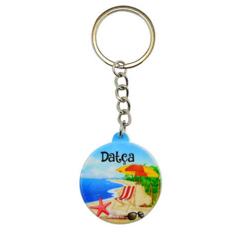 Blank Plastic Base UV Printable Round Keychain 38x100 mm - 3