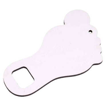 Blank Wooden Foot Shaped Bottle Opener 160x92 mm - Thumbnail