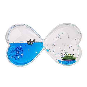 Blue Liquid Acrylic Heart Sand Timer - Myros