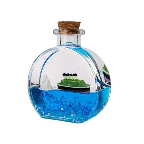Blue Liquid Acrylic Oval Bottle - 1