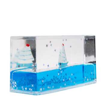 Blue Starry Acrylic Rectangular Refrigerator Magnet - Myros