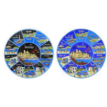 Bodrum Region Themed Bespoke Printed Glass Plate 18 Cm - 2