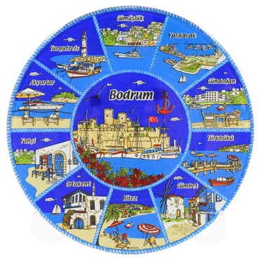 Bodrum Region Themed Bespoke Printed Glass Plate 18 Cm - 4