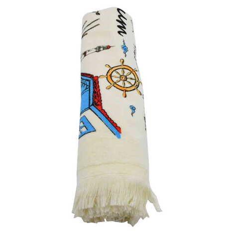 Bodrum Region Themed Customised Serigraphy Printed Hand Towel 600x400 mm - 2