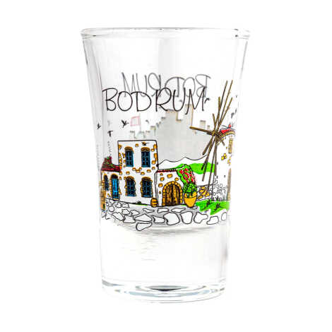 Toptan Bodrum Temalı Baskılı Shot Bardak 45x70 mm - 1