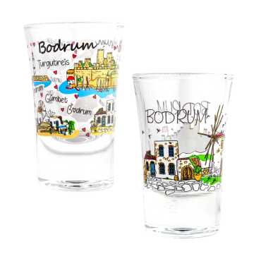 Toptan Bodrum Temalı Baskılı Shot Bardak 45x70 mm - 3