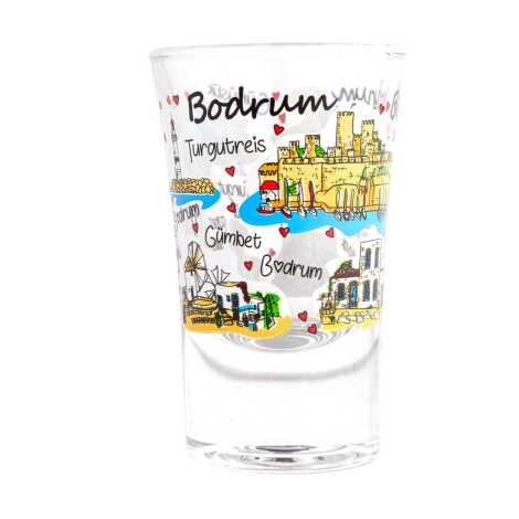 Toptan Bodrum Temalı Baskılı Shot Bardak 45x70 mm - 5