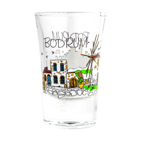 Toptan Bodrum Temalı Baskılı Shot Bardak 45x70 mm - 6