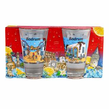 Toptan Bodrum Temalı İkili Shot Bardak - Myros