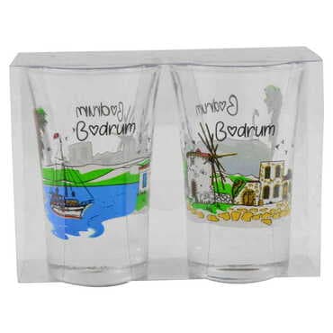 Toptan Bodrum Temalı İkili Shot Bardak - 12