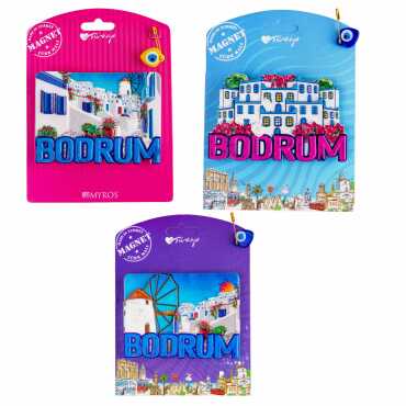 Bodrum Temalı Kartonetli Uv Polyester Magnet - 3