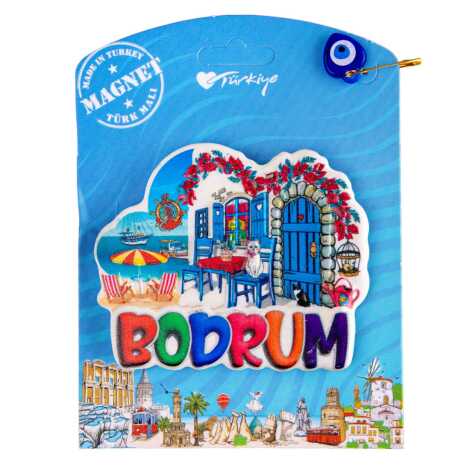 Bodrum Temalı Kartonetli Uv Polyester Magnet - 7