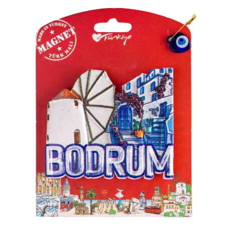 Bodrum Temalı Kartonetli Uv Polyester Magnet - 1
