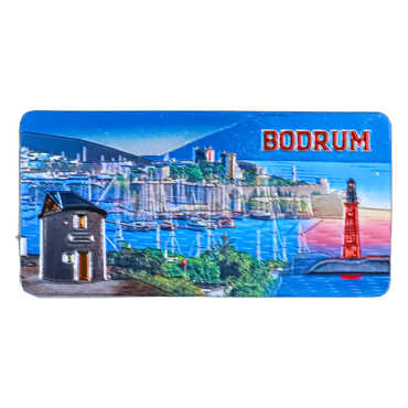 Bodrum Themed Metallic Refrigerator Magnet 50x100 mm - 3