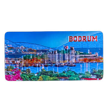 Bodrum Themed Metallic Refrigerator Magnet 50x100 mm - 4