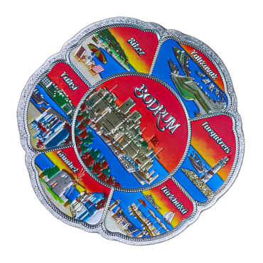 Bodrum Themed Metallic Refrigerator Magnet 70mm - 5