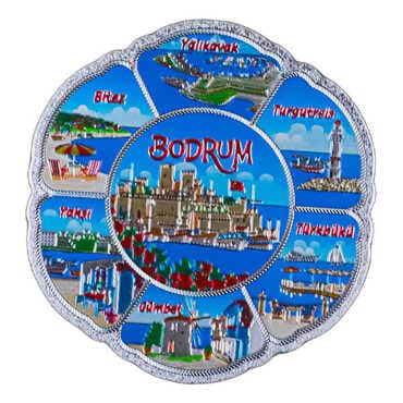 Bodrum Themed Metallic Refrigerator Magnet 70mm - 3