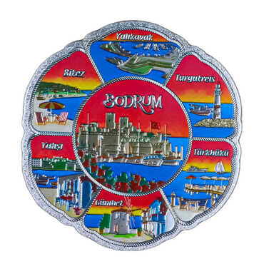 Bodrum Themed Metallic Refrigerator Magnet 70mm - 4