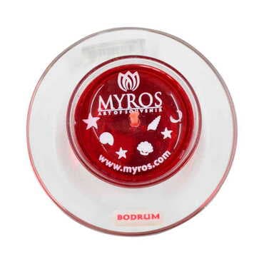 Toptan Bodrum Temalı Myros Çay Bardağı Şeffaf Mum - Standart - 3