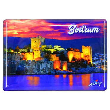 Toptan Bodrum Temalı Myros Dikdörtgen Magnet 80x55 mm - Thumbnail