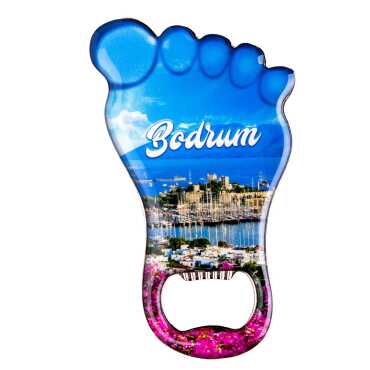 Bodrum Temalı Myros Metal Ayak Açacak Magnet 100x59 mm - 1