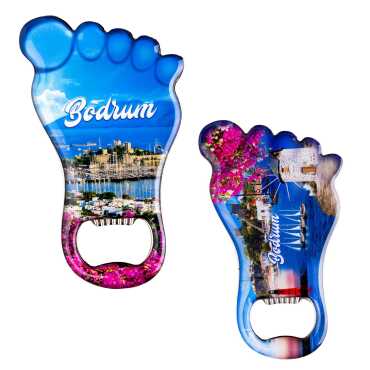 Bodrum Temalı Myros Metal Ayak Açacak Magnet 100x59 mm - 2