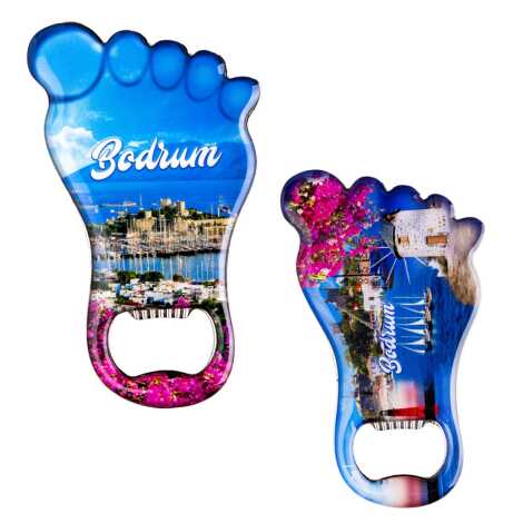 Bodrum Temalı Myros Metal Ayak Açacak Magnet 100x59 mm - 2
