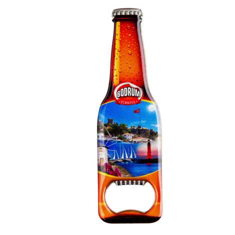 Bodrum Temalı Myros Metal Bira Şişesi Açacak Magnet 130x39 mm - 3