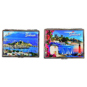 Bodrum Themed Metal Cigarette Case 103x80x11 mm - 4
