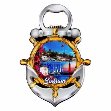 Bodrum Temalı Myros Metal Çapa Açacak Magnet 105x72 mm - 4