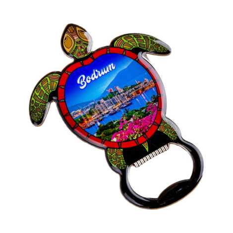 Bodrum Temalı Myros Metal Kaplumbağa Açacak Magnet 103x75 mm - 4