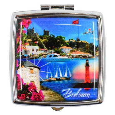 Bodrum Themed Customised Epoxy Square Pill Box 54x58x18 mm - 7