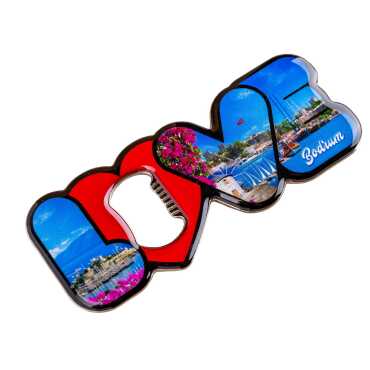 Bodrum Temalı Myros Metal Love Açacak Magnet 114x47 mm - 5
