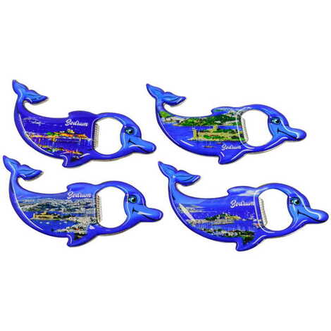 Toptan Bodrum Temalı Myros Metal Yunus Açacak Magnet 102x67 mm - 4