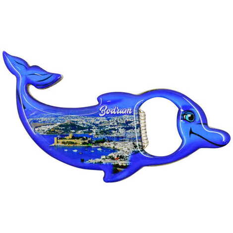 Toptan Bodrum Temalı Myros Metal Yunus Açacak Magnet 102x67 mm - 6