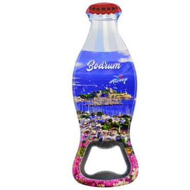 Bodrum Themed Customised Uv Printed Coca Cola Bottle Shape Plastic Base Bottle Opener 42x120 mm - 6