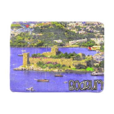 Toptan Bodrum Temalı Myros Taş Magnet 60*45 Mm.